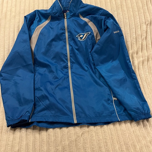 Vintage MLB Toronto Blue Jays Reebok Royal Blue Windbreaker Mens Size Large